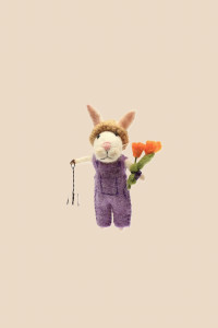 Lapin a fleurs