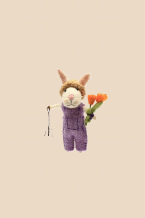 Lapin a fleurs