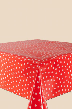 Pois blanc sur rouge